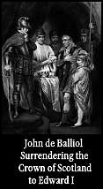 John Ballioll surrendering the throne to King Edward I