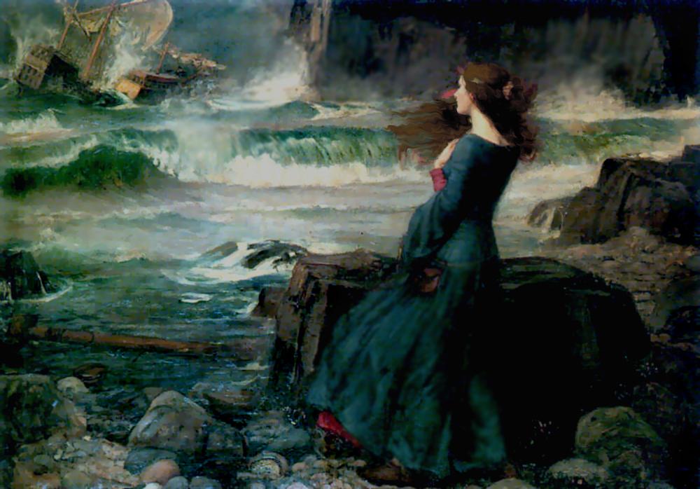 Miranda in Shakespeare's The Tempest painted by John William Waterhouse