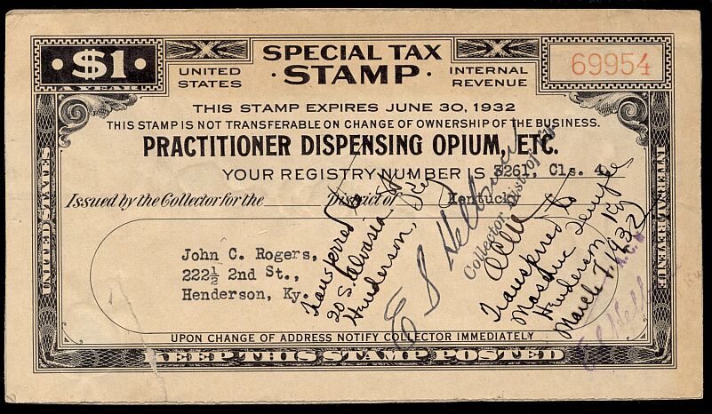 opium dispenser cerificate