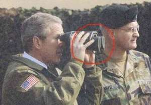 picture of far-sighted President GW Bush